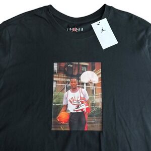 NEW Nike Air Jordan Brand Photo T Shirt HJ2354-010 Mens XL Black S/S Cotton $40